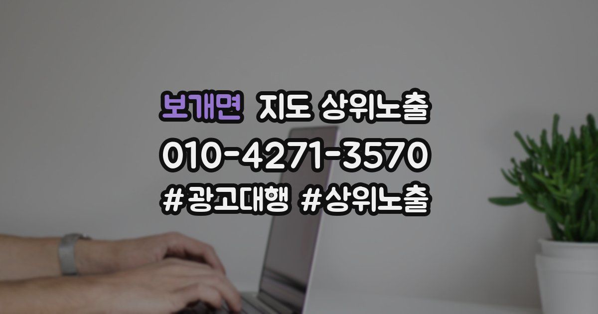 보개면 지도 상위 노출