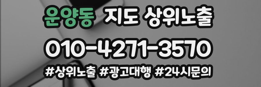 운양동 지도 상위 노출