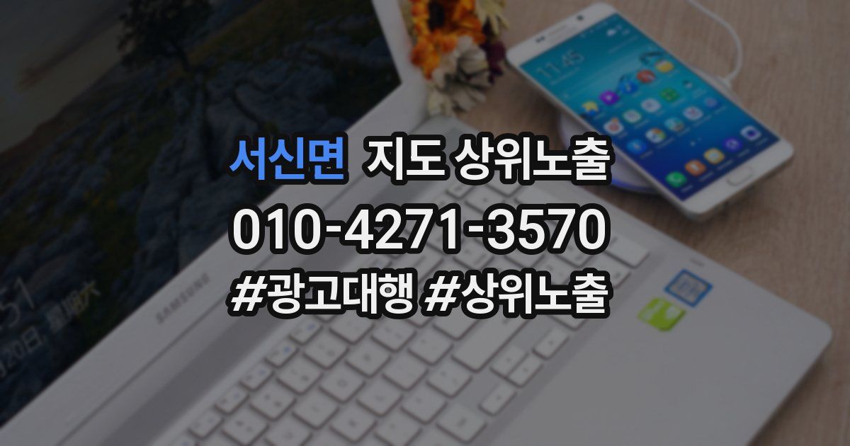 서신면 지도 상위 노출