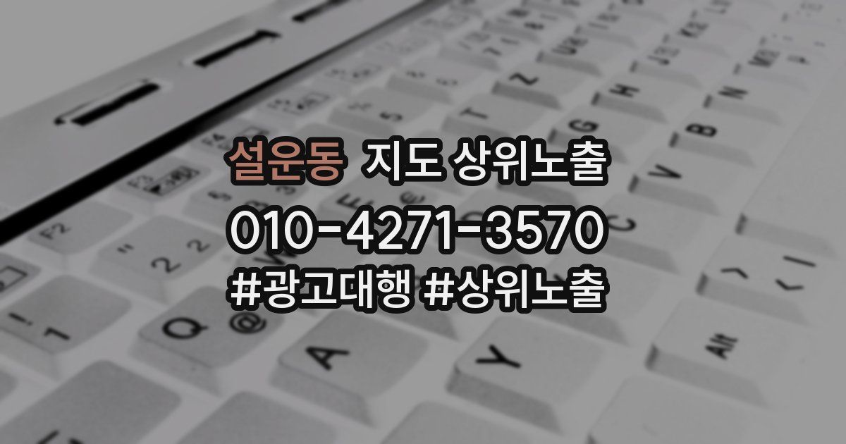 설운동 지도 상위 노출