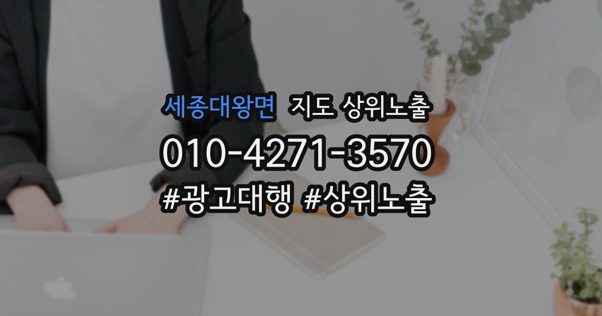 세종대왕면 지도 상위 노출