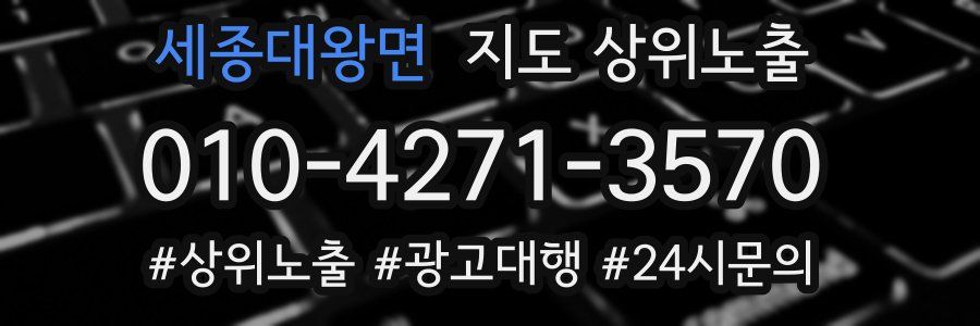 세종대왕면 지도 상위 노출