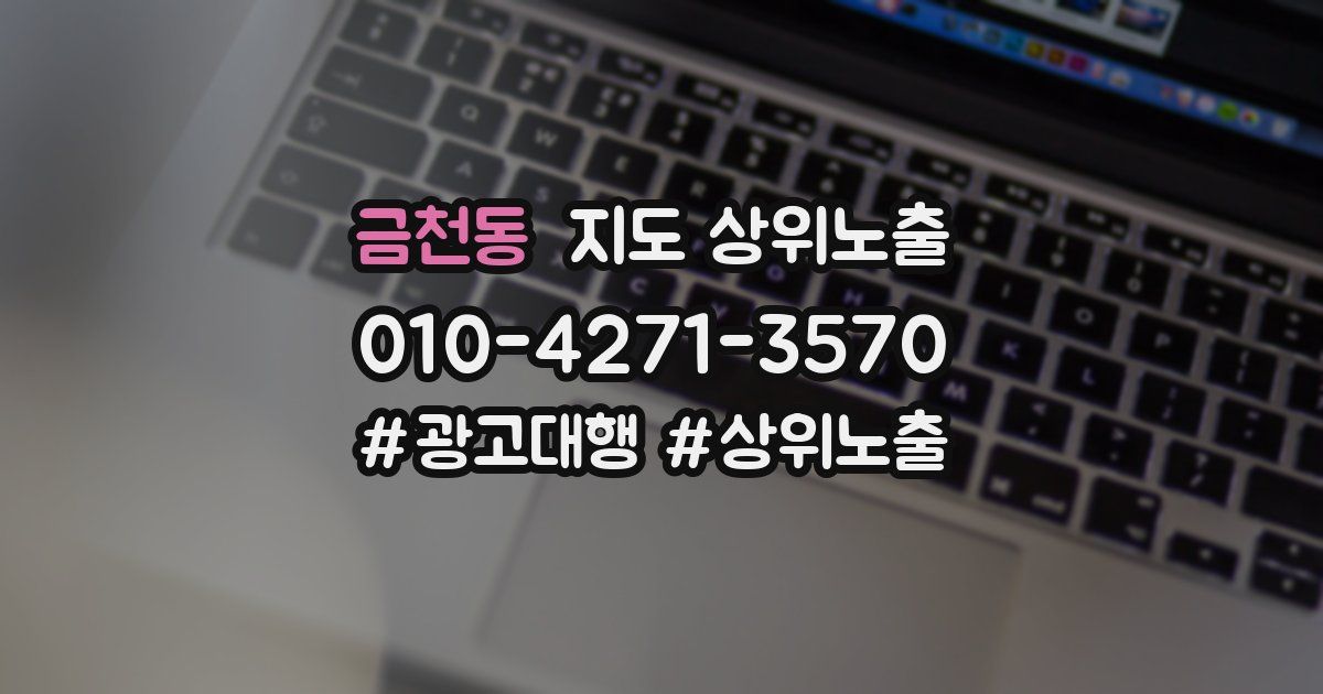 금천동 지도 상위 노출