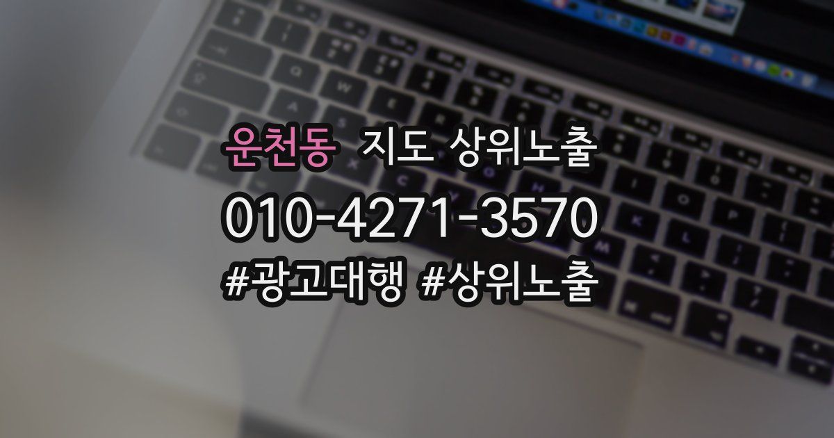 운천동 지도 상위 노출
