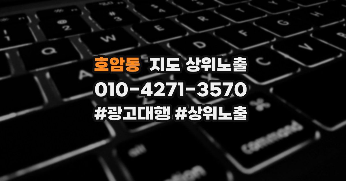호암동 지도 상위 노출