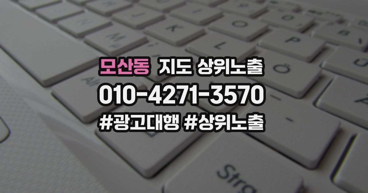 모산동 지도 상위 노출