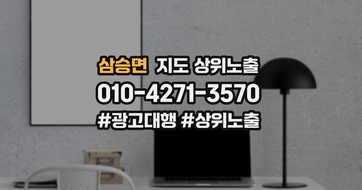 삼승면 지도 상위 노출