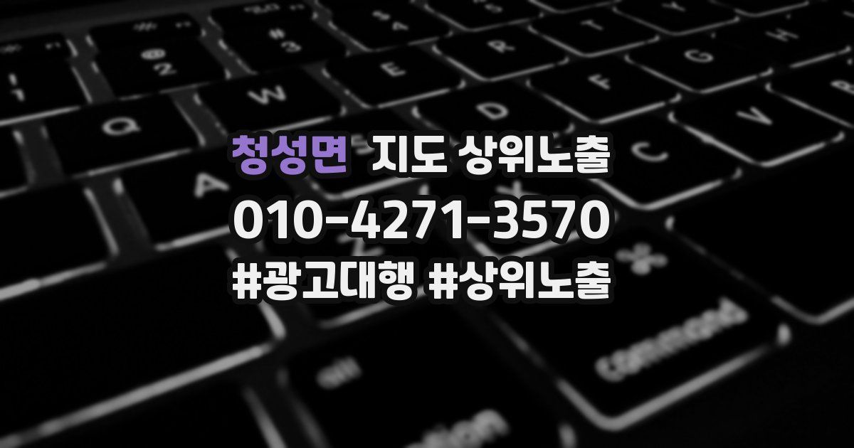 청성면 지도 상위 노출