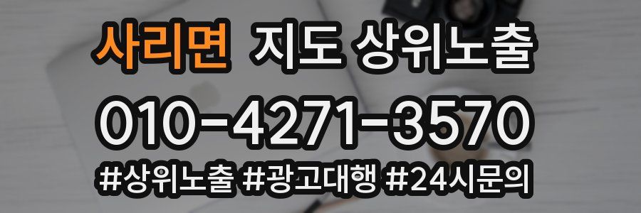 사리면 지도 상위 노출