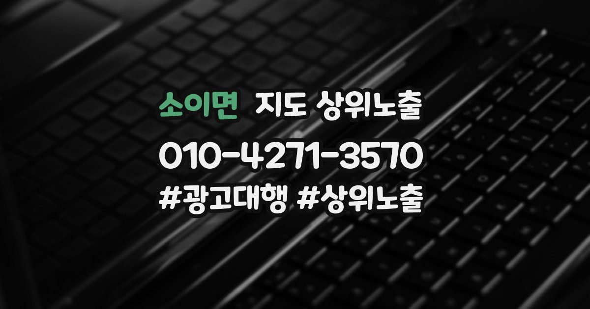 소이면 지도 상위 노출