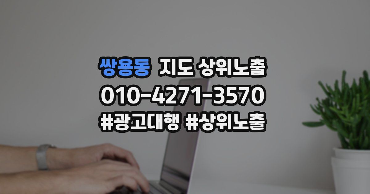 쌍용동 지도 상위 노출