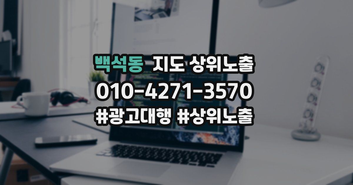 백석동 지도 상위 노출