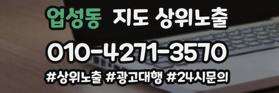 업성동 지도 상위 노출