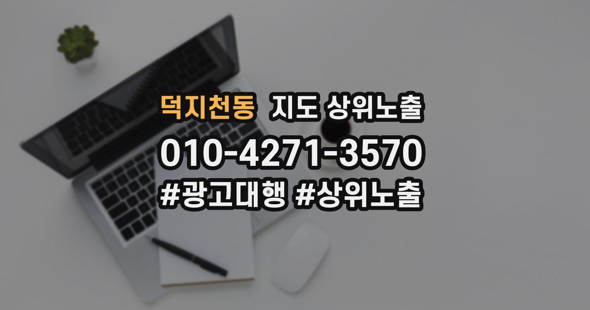 덕지천동 지도 상위 노출