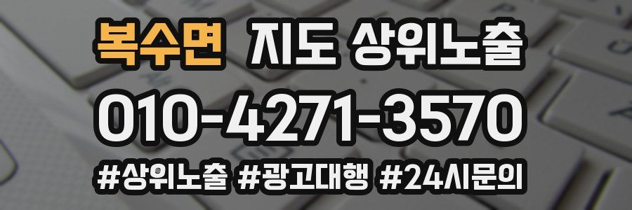 복수면 지도 상위 노출