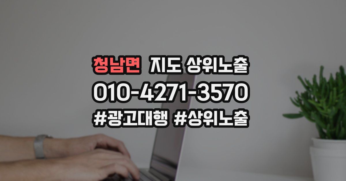 청남면 지도 상위 노출