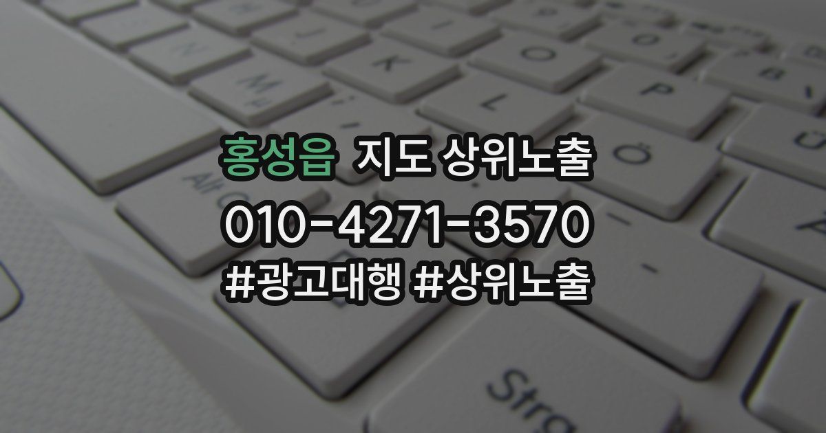 홍성읍 지도 상위 노출
