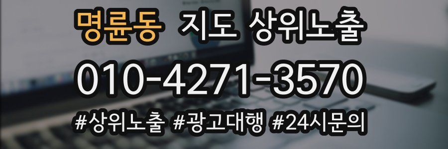 명륜동 지도 상위 노출