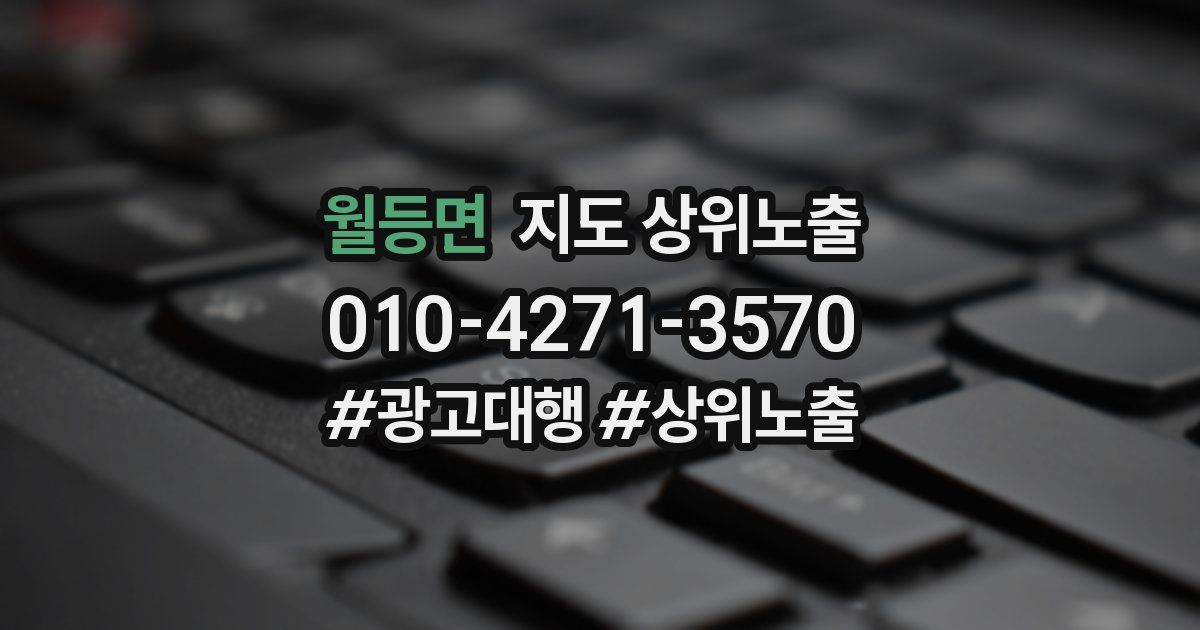 월등면 지도 상위 노출