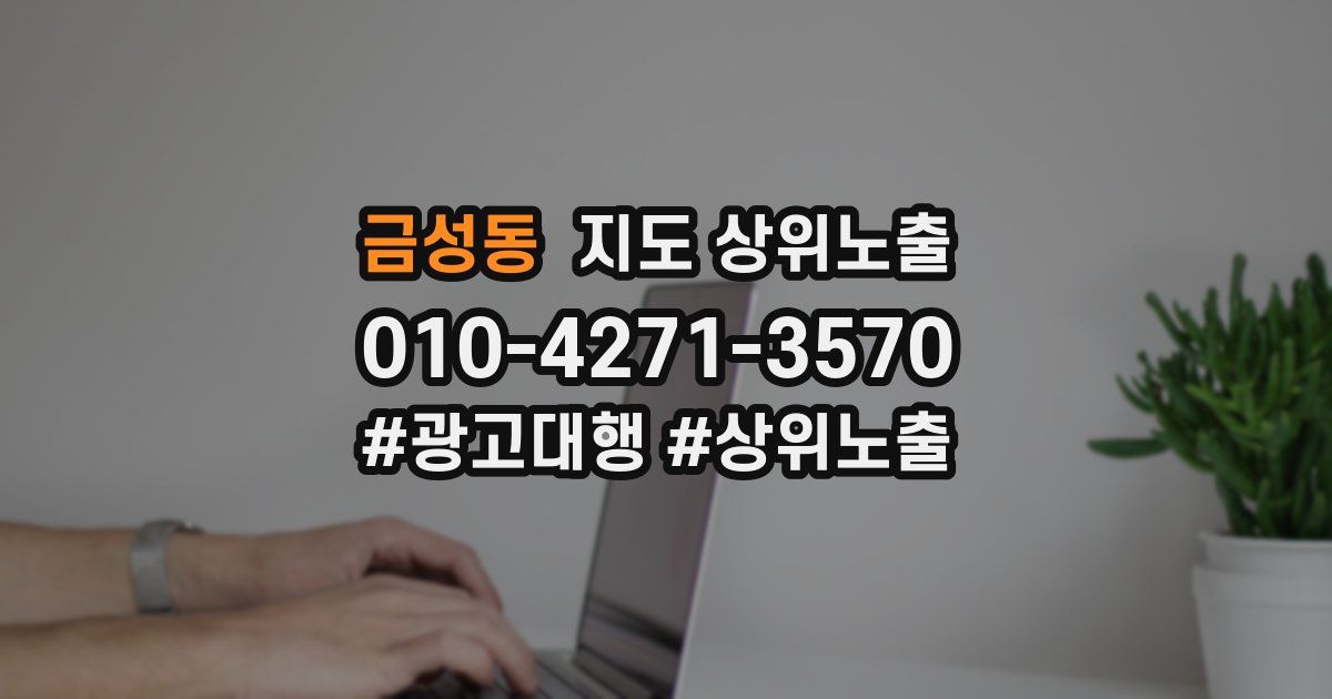 금성동 지도 상위 노출