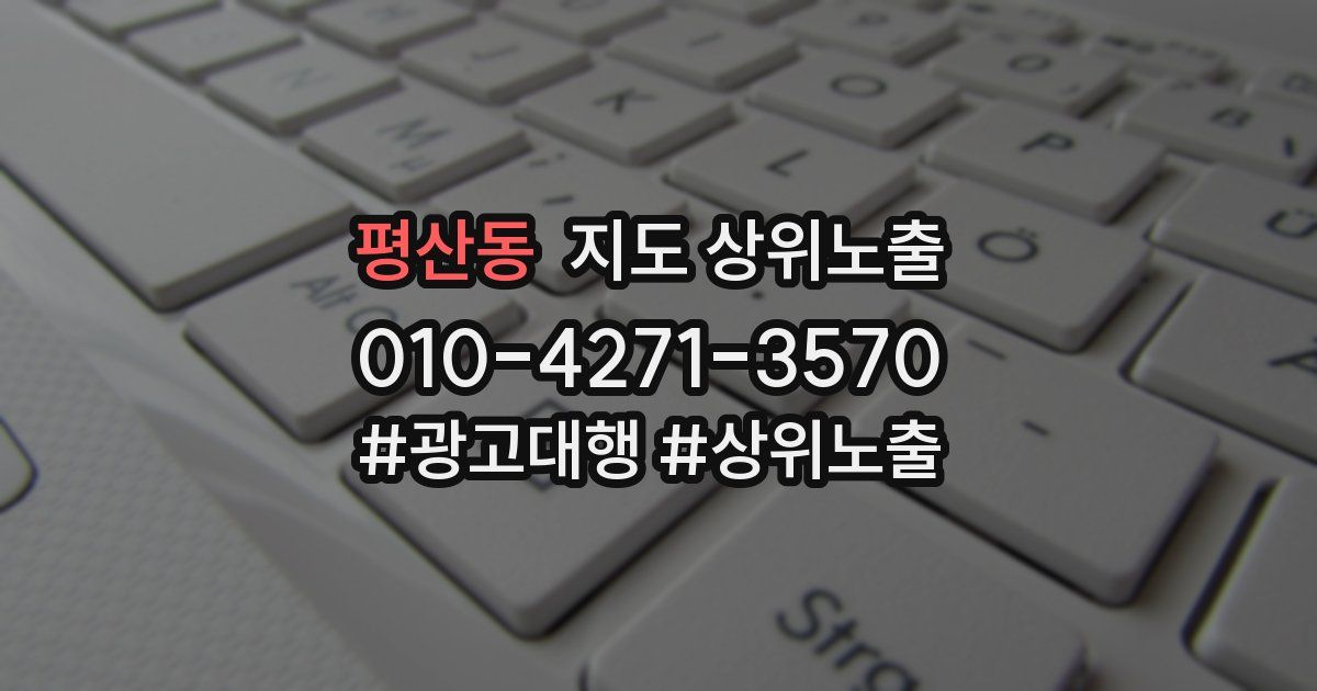 평산동 지도 상위 노출