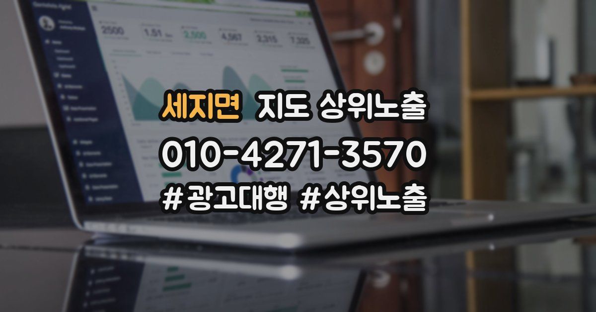 세지면 지도 상위 노출