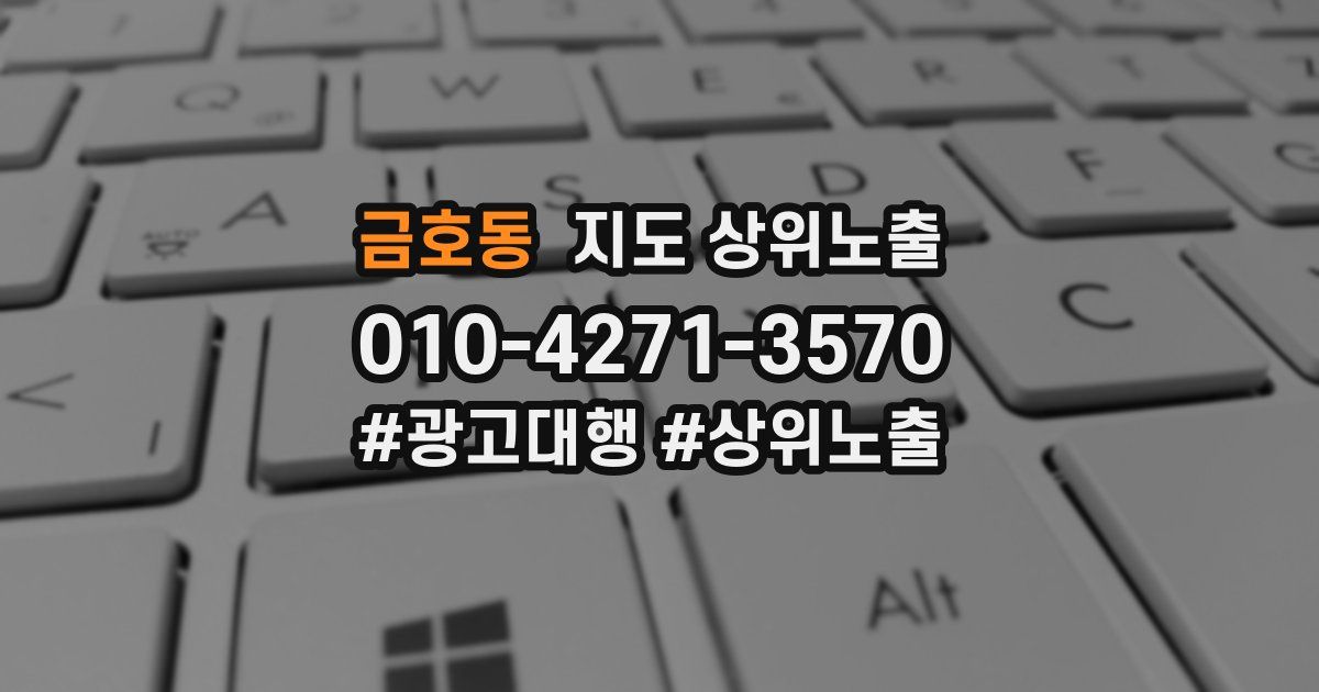 금호동 지도 상위 노출