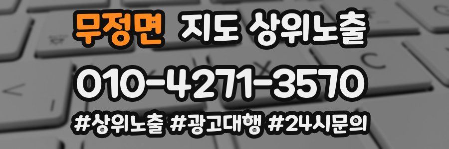 무정면 지도 상위 노출