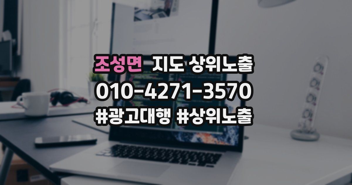 조성면 지도 상위 노출