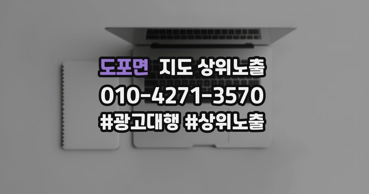 도포면 지도 상위 노출