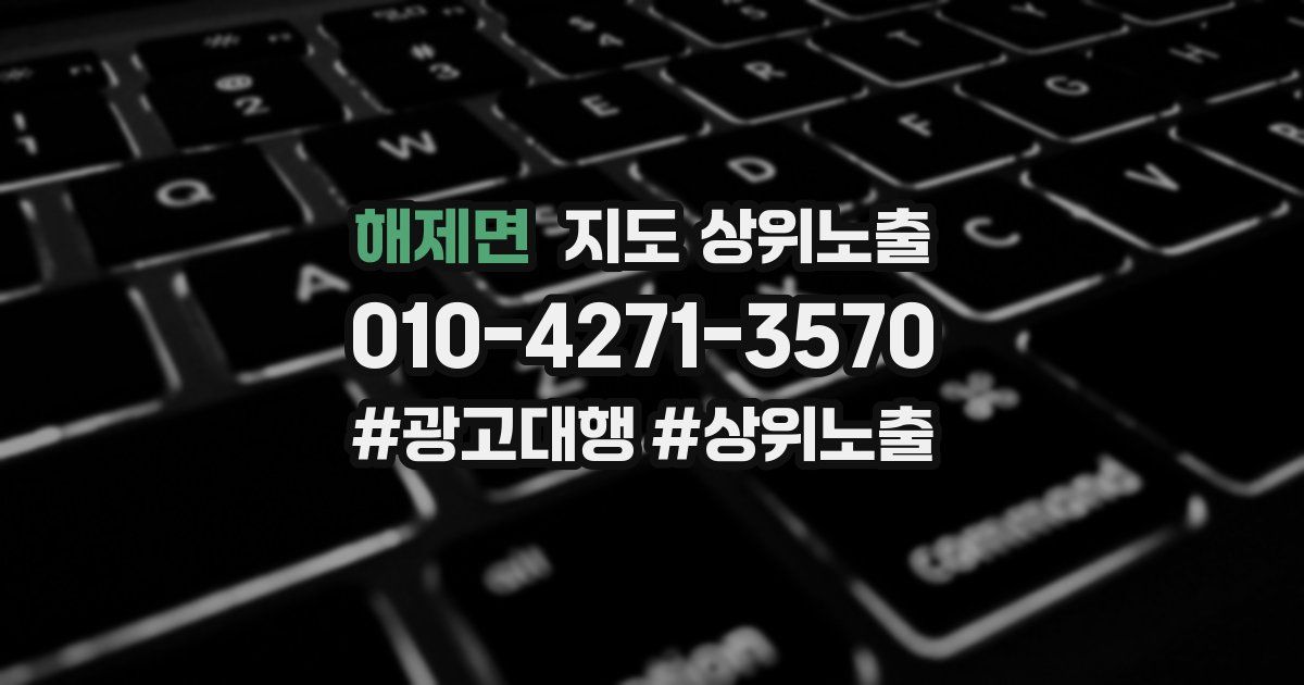 해제면 지도 상위 노출