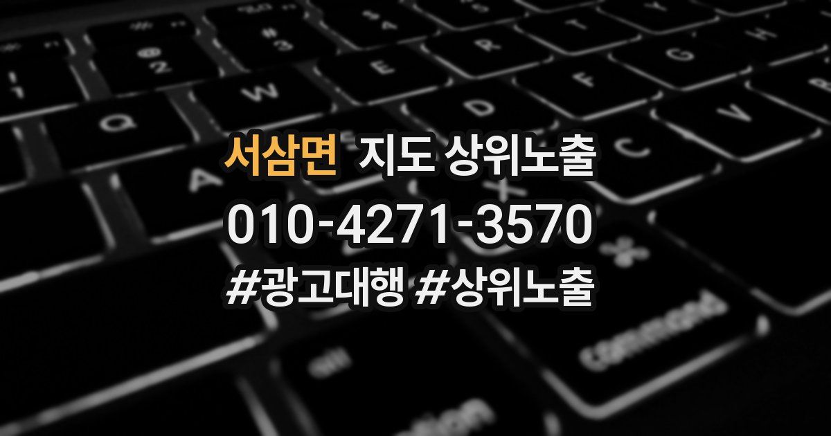 서삼면 지도 상위 노출