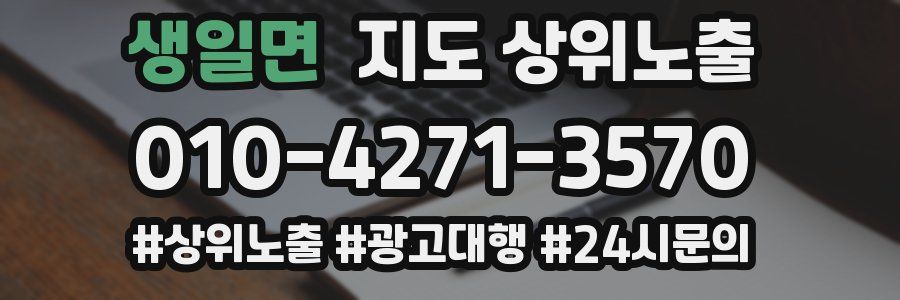 생일면 지도 상위 노출