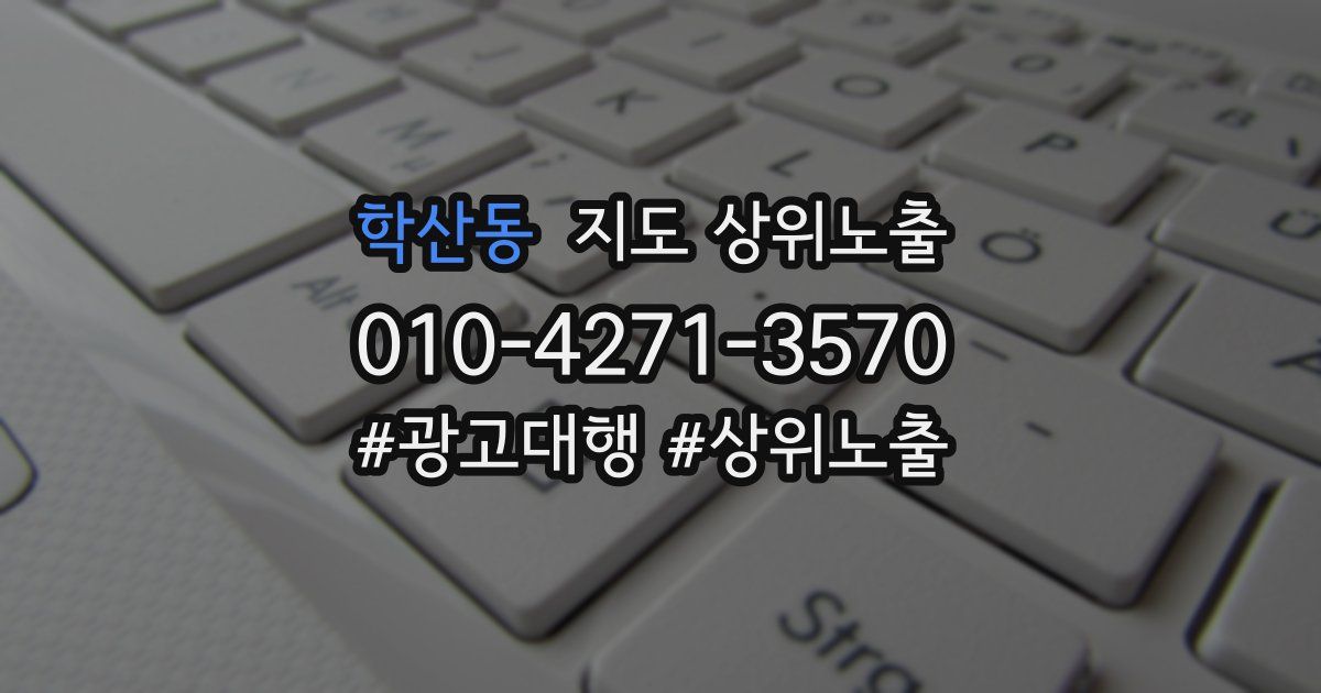 학산동 지도 상위 노출