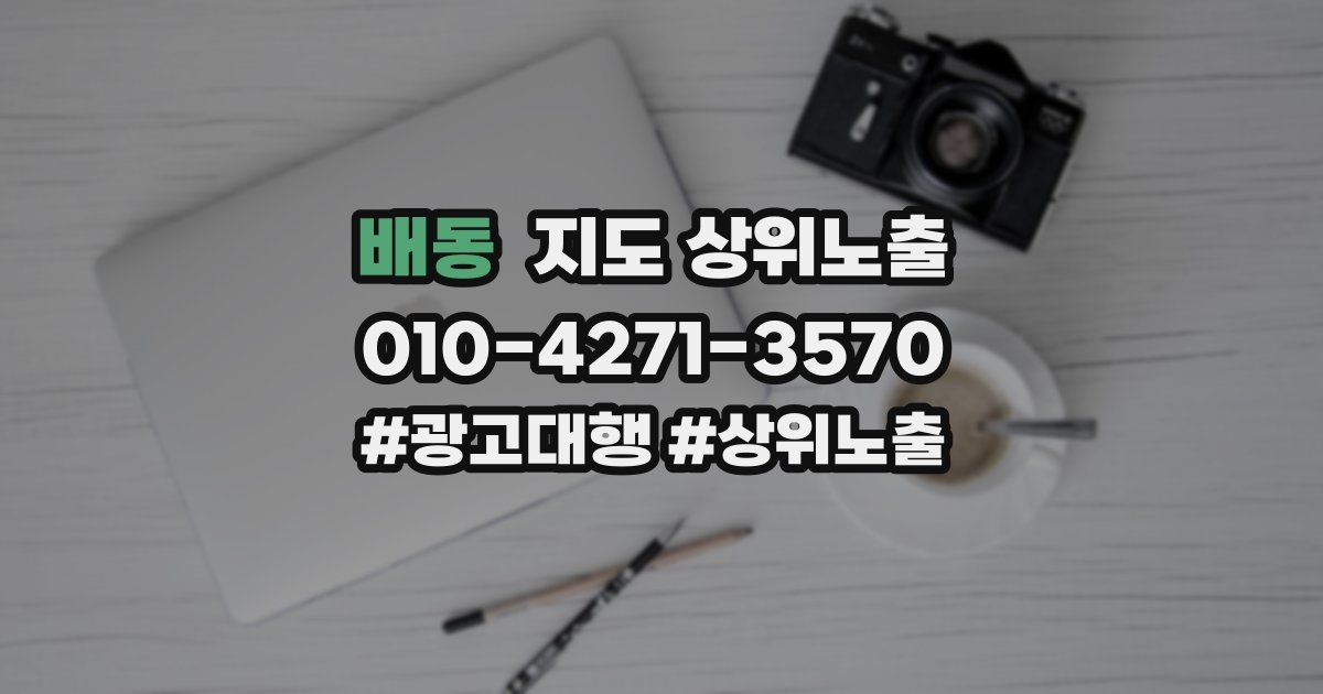 배동 지도 상위 노출