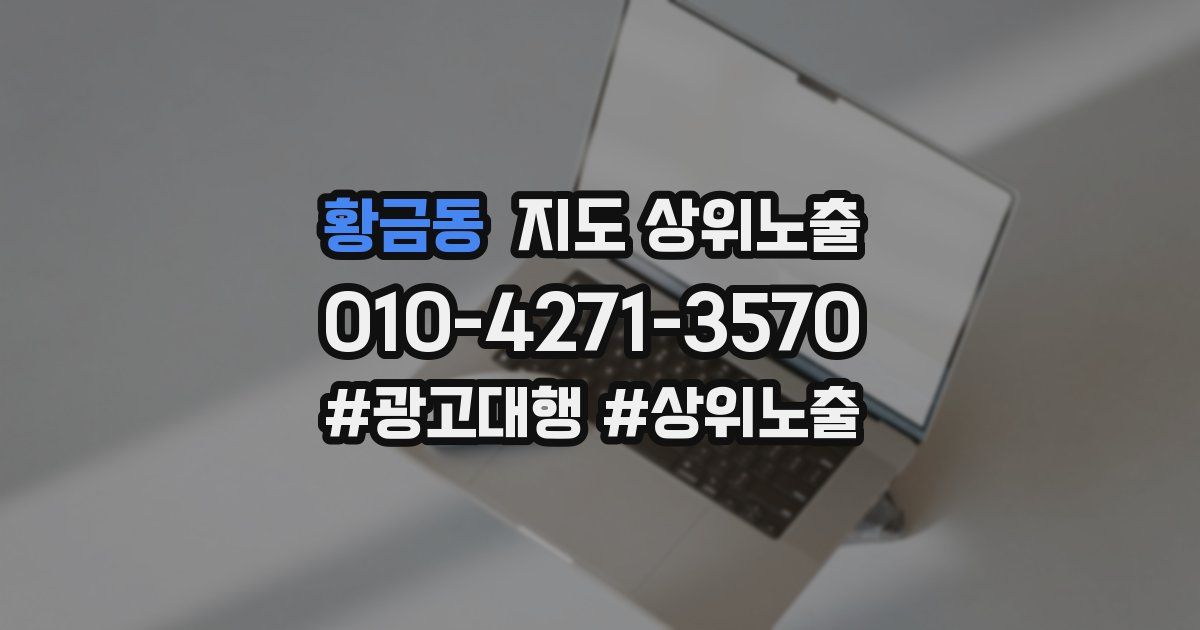 황금동 지도 상위 노출