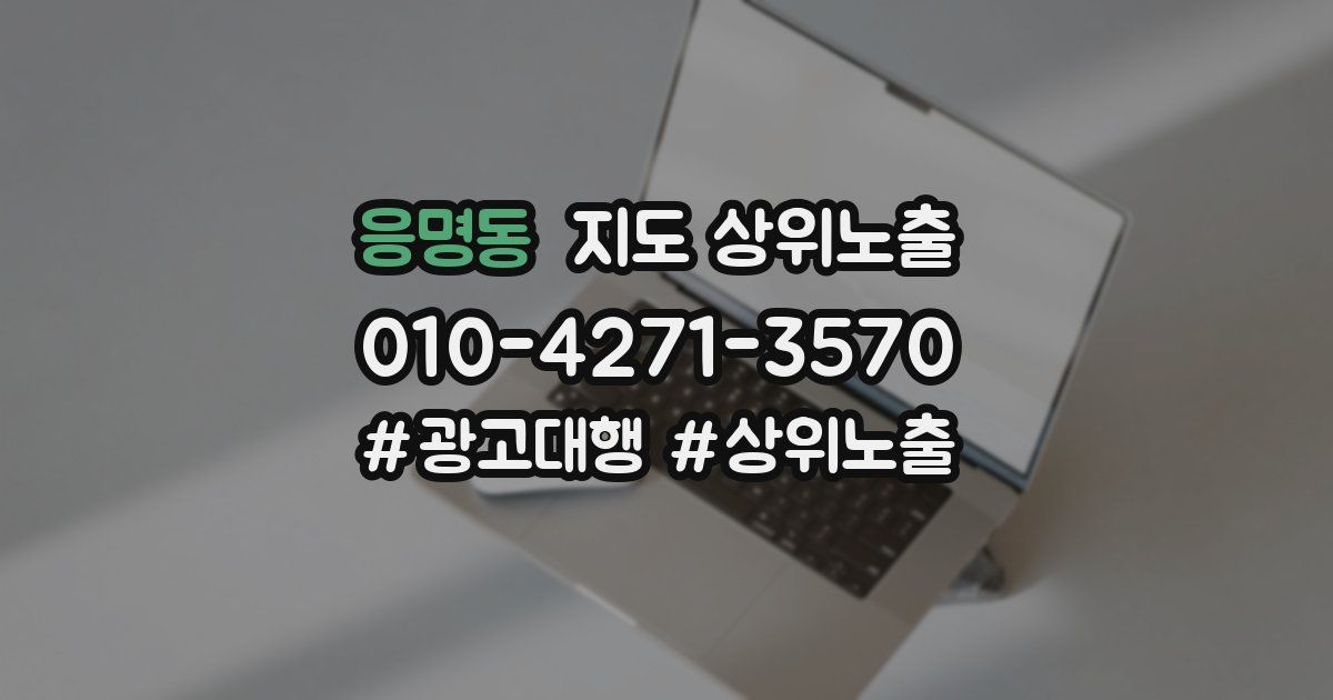 응명동 지도 상위 노출