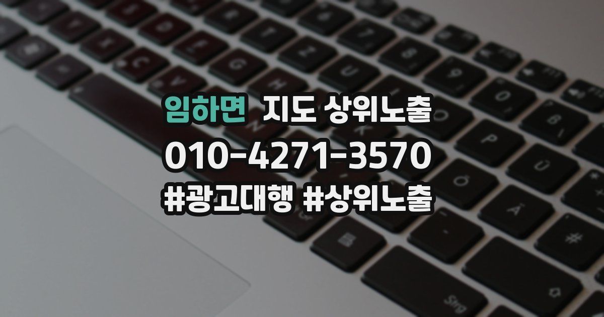 임하면 지도 상위 노출