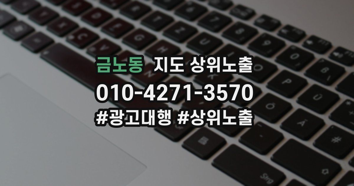 금노동 지도 상위 노출