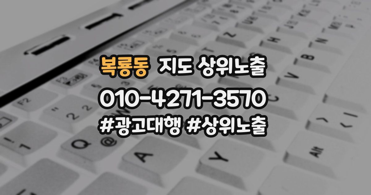 복룡동 지도 상위 노출