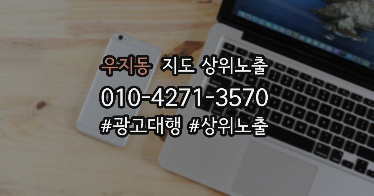 우지동 지도 상위 노출