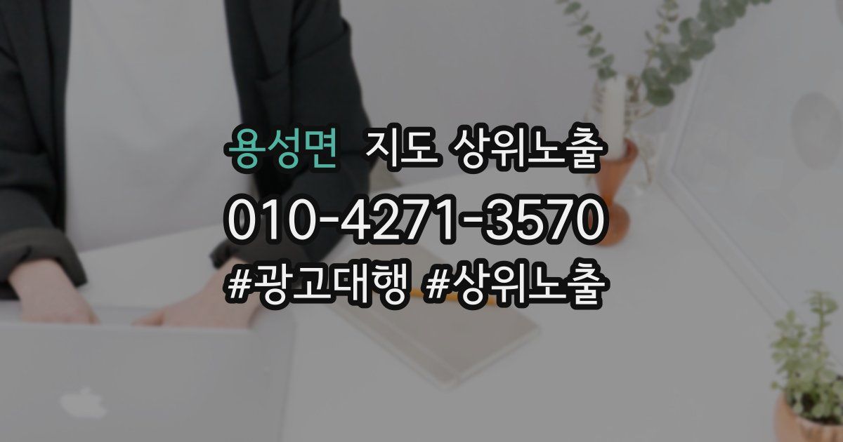 용성면 지도 상위 노출