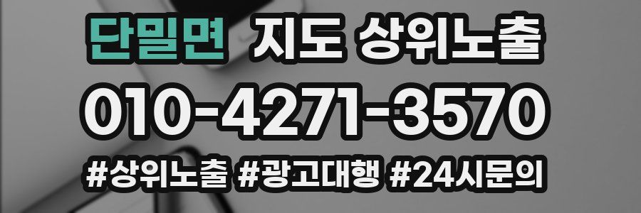 단밀면 지도 상위 노출