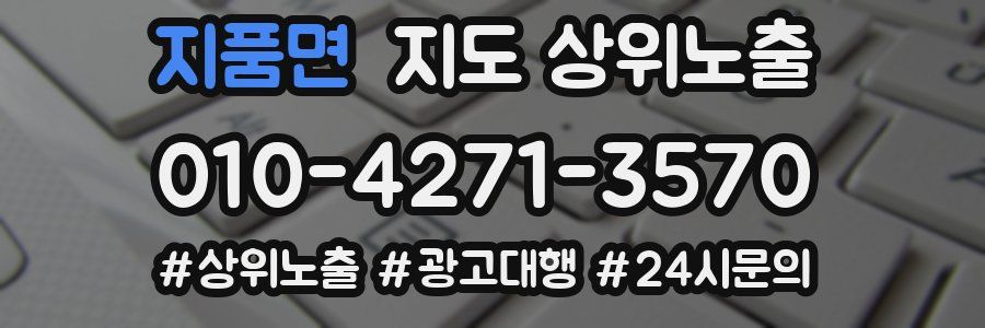 지품면 지도 상위 노출