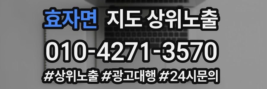 효자면 지도 상위 노출