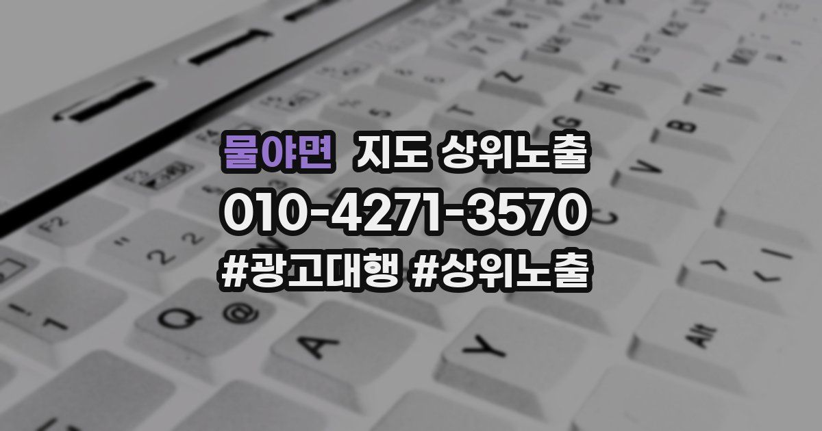 물야면 지도 상위 노출