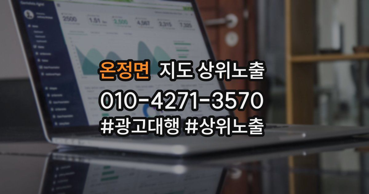 온정면 지도 상위 노출