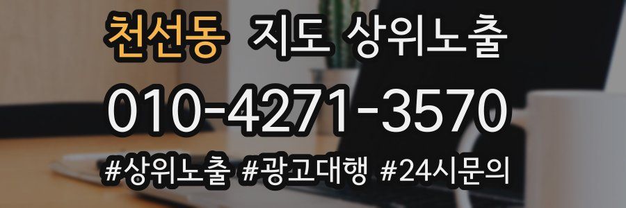 천선동 지도 상위 노출
