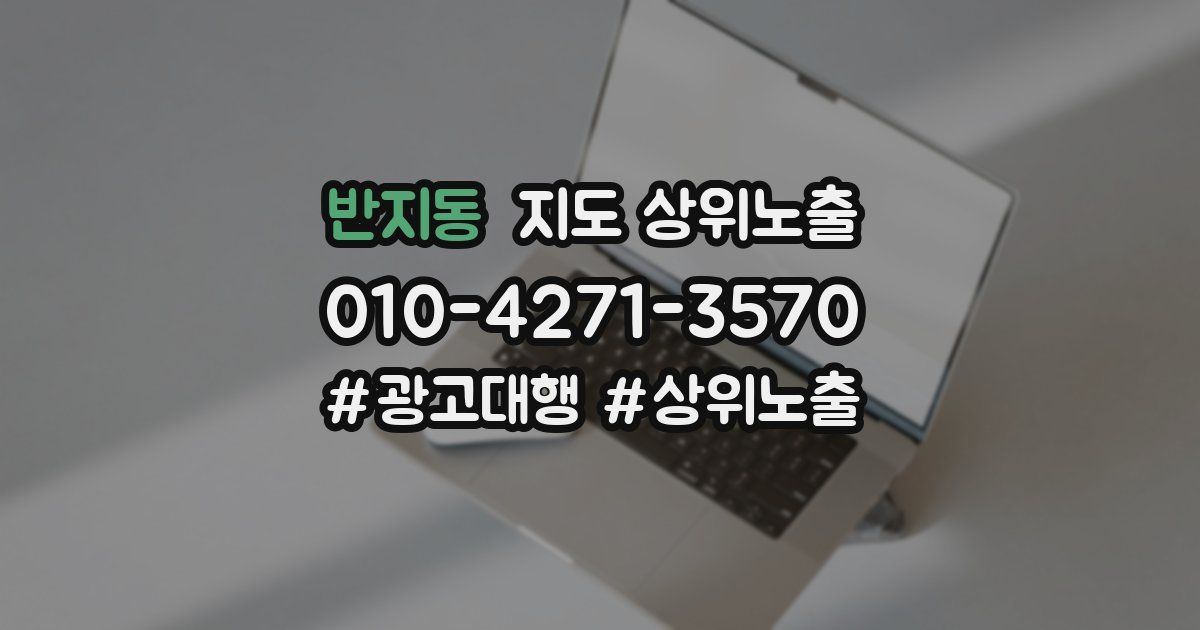 반지동 지도 상위 노출