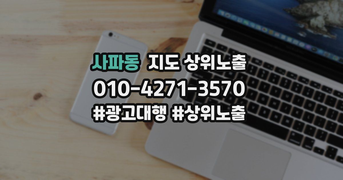 사파동 지도 상위 노출